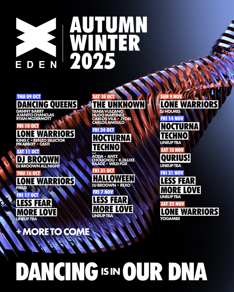 Toma nota de la programación de invierno de Eden Ibiza 6 NDD-Eden Ibiza Phase 1 Winter Season Post