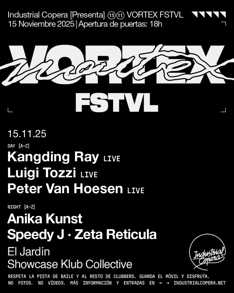 Toma nota de la programación de Noviembre en Industrial Copera 14 NDD-20251115 VortexLive Flyer sq