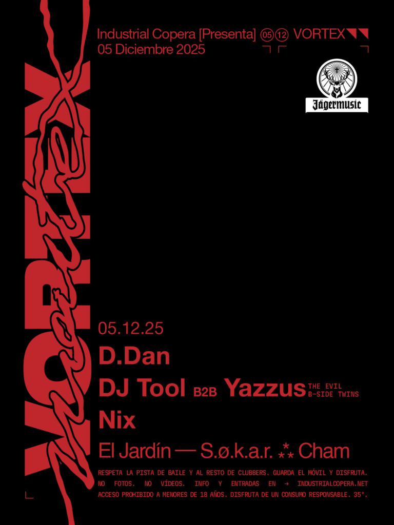 Diciembre explota en Industrial Copera 7 NDD-20251205 VortexJagermeister Flyer sq