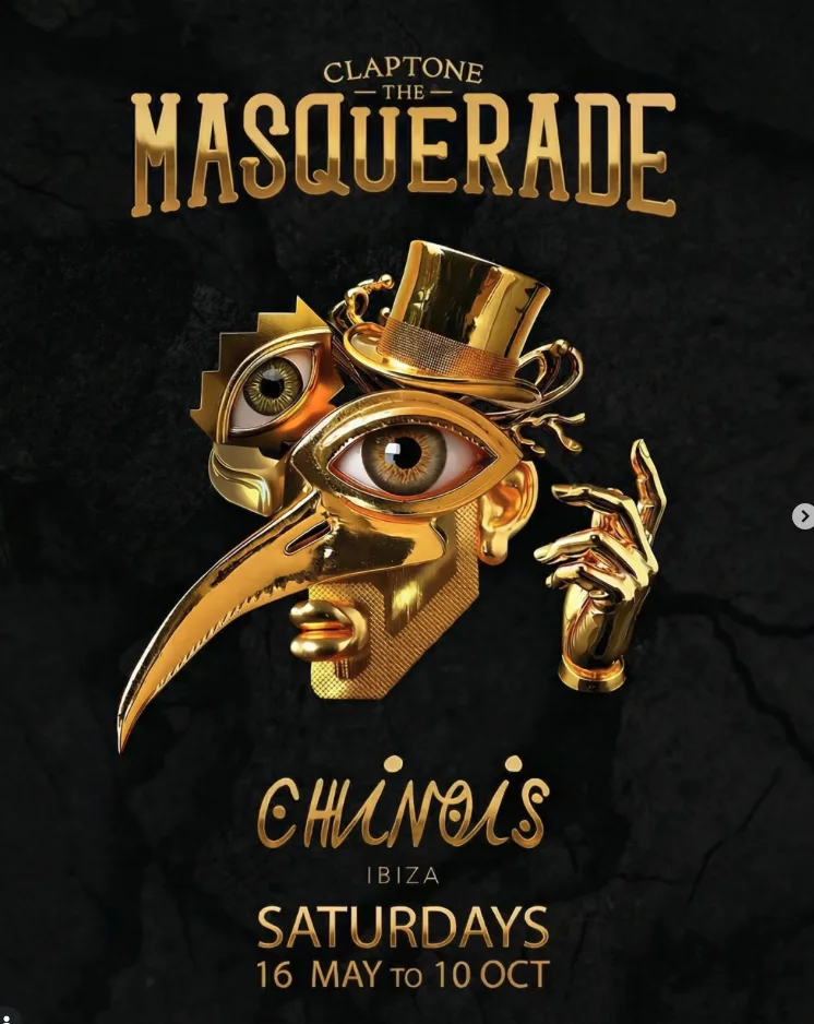 La Masquerade de Claptone regresa a Le Chinois Ibiza todos los sábados del 16 de mayo al 10 de octubre. La Masquerade de Claptone regresa a Le Chinois Ibiza todos los sábados del 16 de mayo al 10 de octubre.