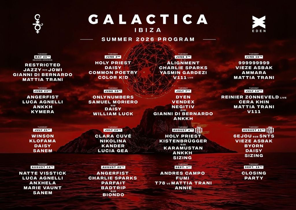 NDD-Galactica Full Season Lineups