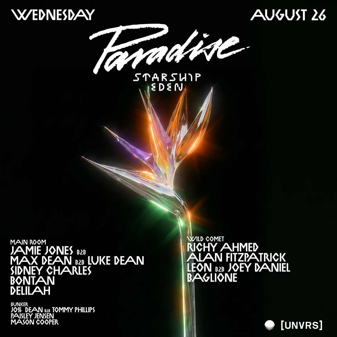 Jamie Jones B2B Max Dean B2B Luke Dean en Paradise 3 NDD-20260826 UNVRS PARADISE WEEKLY SQUARE 1080X1080