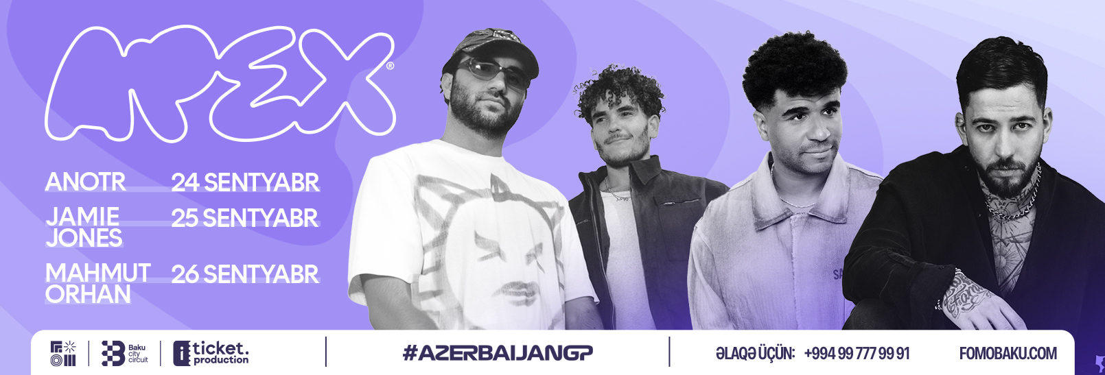 ANOTR, Jamie Jones y Mahmut Orhan en Bakú durante el fin de semana de F1 en APEX AFTER DARK OPEN AIR 5 NDD-