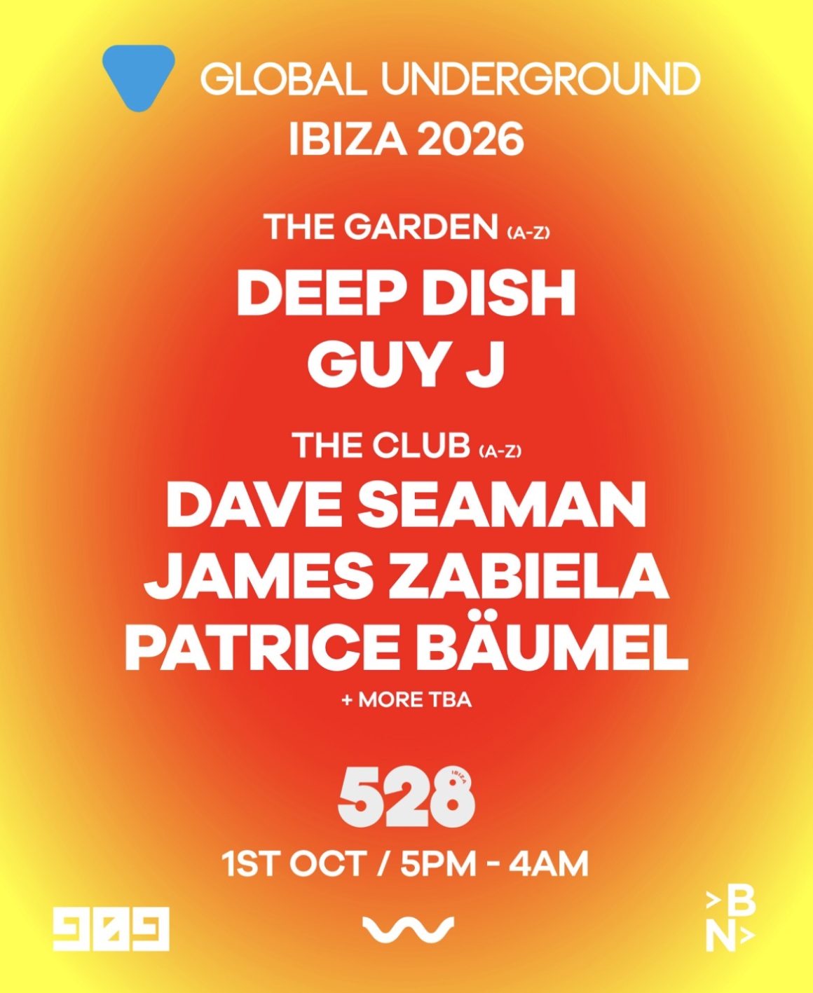 Global Underground Ibiza 528 Ibiza, jueves 1 de octubre | Café del Mar Ibiza, viernes 2 de octubre Global Underground Ibiza 528 Ibiza, jueves 1 de octubre | Café del Mar Ibiza, viernes 2 de octubre
