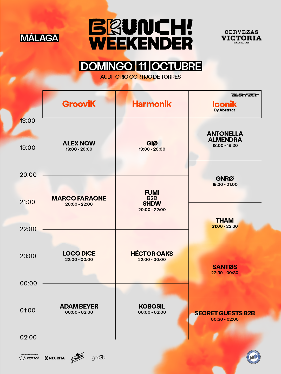 Brunch! Weekender Málaga desvela sus horarios 5 NDD-HORARIOS DOMINGO 11 OCT POST